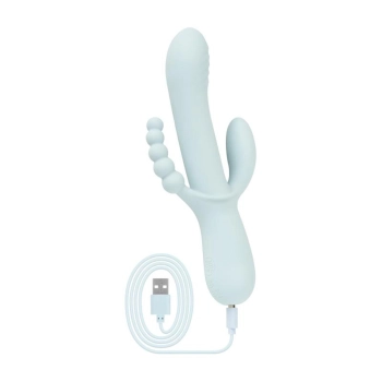 Wibrator silikonowy Good Vibes Only Sage niebieski USB 22 cm