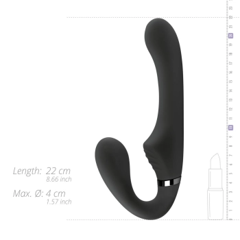 Strap on samonośny No Parts Avery wibrujący USB 22 cm czarny