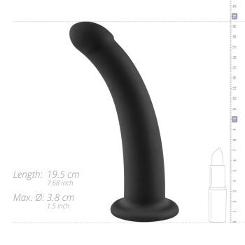 Dildo silikonowe No Parts Parker czarne 19,5 cm