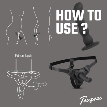 Strap on silikonowy Teazers z uprzężą regulowaną 110 cm