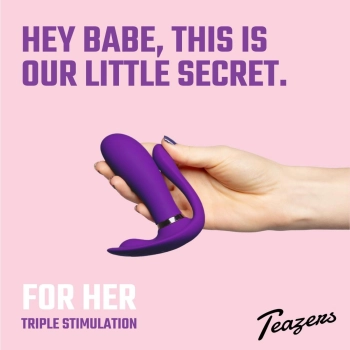 Wibrator punktu G Teazers Purple Pleaser fioletowy z pilotem