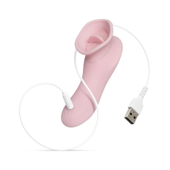 Stymulator łechtaczki z stringami Teazers różowy USB