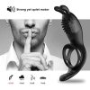 Pierścień erekcyjny wibrujący króliczy z pilotem B Series Cute czarny USB