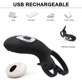 Regulowany podwójny pierścień wibrujący z pilotem B Series Cute USB