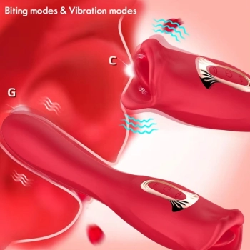 Stymulator łechtaczki Bite Mouth 2.0 muskający silikonowy USB