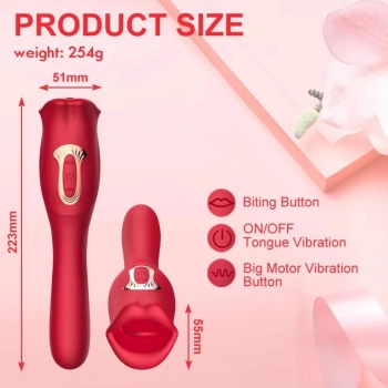 Stymulator łechtaczki Bite Mouth 2.0 muskający silikonowy USB
