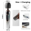 Masażer wand metaliczny silikonowy B Series Cute USB 24 cm