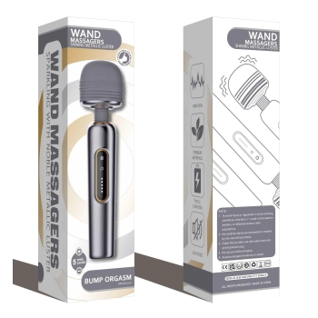 Masażer wand metaliczny silikonowy B Series Cute USB 24 cm