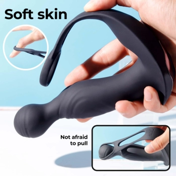 Masażer prostaty falujący z pilotem B-Series Cute silikonowy USB 15 cm