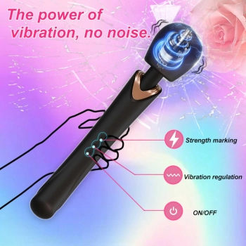 Masażer wibracyjny silikonowy Perfect Wand czarny USB