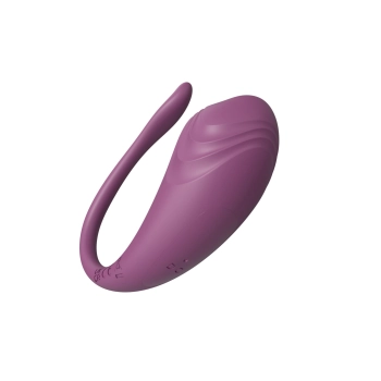 Jajeczko silikonowe wibrujące z aplikacją App Love Egg fioletowe 9,6 cm