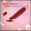 Wibrator szminkowy silikonowy czerwony B Series Cute USB 10 cm