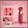 Wibrator szminkowy silikonowy czerwony B Series Cute USB 10 cm