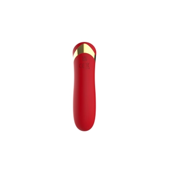 Wibrator szminkowy silikonowy czerwony B Series Cute USB 10 cm
