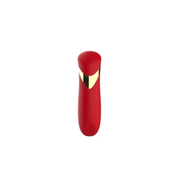 Wibrator szminkowy silikonowy czerwony B Series Cute USB 10 cm
