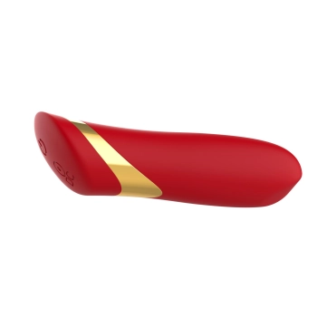 Wibrator szminkowy silikonowy czerwony B Series Cute USB 10 cm