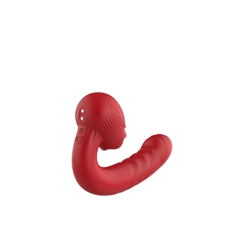 Wibrator posuwisty Róża z liżącym języczkiem punkt G B Series Cute USB