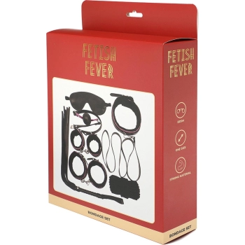 Fetish Fever - Bondage Set - 7 pieces - Black