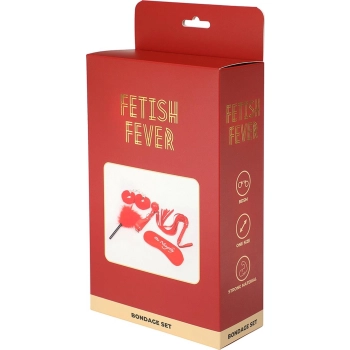 Fetish Fever - Bondage Set - 5 pieces - Red