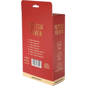 Fetish Fever - Bondage Set - 5 pieces - Red