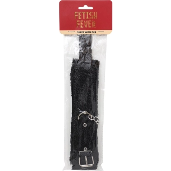 Fetish Fever - Cuffs With Fur - Black