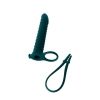 Strap-on silikonowy Pure Rori zielony Lola Games 16 cm z wibracją