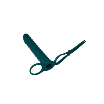 Strap-on silikonowy Pure Rori zielony Lola Games 16 cm z wibracją