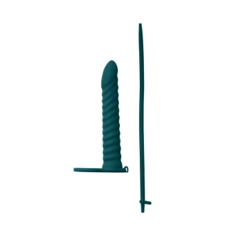Strap-on silikonowy Pure Rori zielony Lola Games 16 cm z wibracją