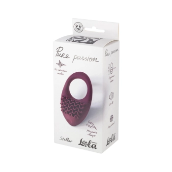 Pierścień wibrujący Pure Passion Stellar silikonowy czerwony 7,5 cm
