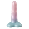 Dildo Unicorn Mini Flow silikonowe spiralne z brokatem