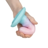 Dildo Unicorn Mini Flow silikonowe spiralne z brokatem