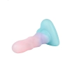 Dildo Unicorn Mini Flow silikonowe spiralne z brokatem