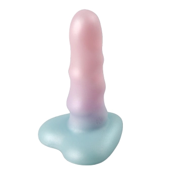 Dildo Unicorn Mini Flow silikonowe spiralne z brokatem
