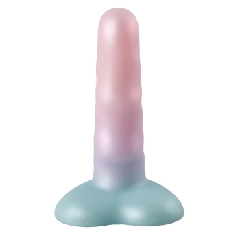 Dildo Unicorn Mini Flow silikonowe spiralne z brokatem