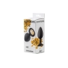 Plug-Anal Plug Emotions Cutie Medium Black golden crystal