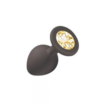 Plug-Anal Plug Emotions Cutie Medium Black golden crystal