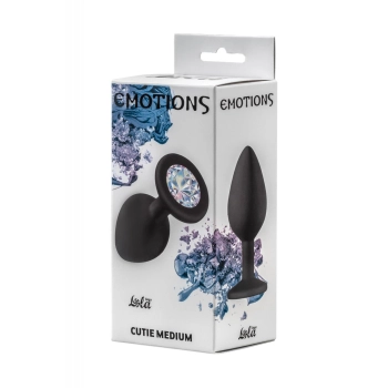 Plug-Anal Plug Emotions Cutie Medium Black Clear crystal