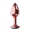 Korek analny metalowy Diamond Shine L różowe złoto 8,3 cm
