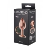 Korek analny metalowy Diamond Shine L różowe złoto 8,3 cm