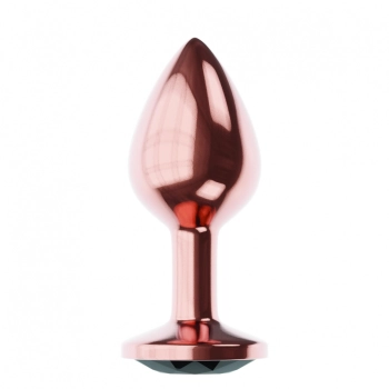 Korek analny metalowy Diamond Shine L różowe złoto 8,3 cm