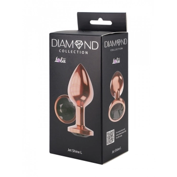 Korek analny metalowy Diamond Shine L różowe złoto 8,3 cm