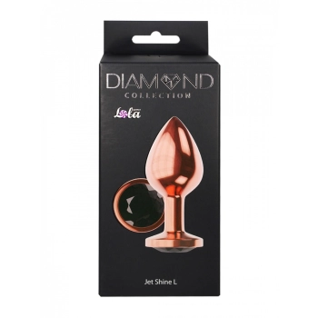 Korek analny metalowy Diamond Shine L różowe złoto 8,3 cm