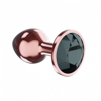 Korek analny metalowy Diamond Shine L różowe złoto 8,3 cm