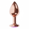 Plug-Butt Plug Diamond Amethyst Shine S Rose Gold