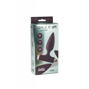 Vibrating Anal Plug Spice it up New Edition Glory Wine red