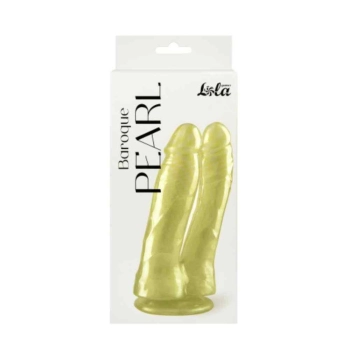 Podwójne dildo perłowe Pearl realistyczne z przyssawką 17 cm