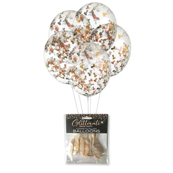 Balony Glitterati z penisowym konfetti 5 sztuk