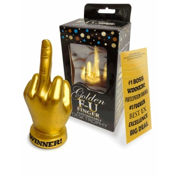 Złoty puchar ze środkowym palcem Little Genie 15 cm