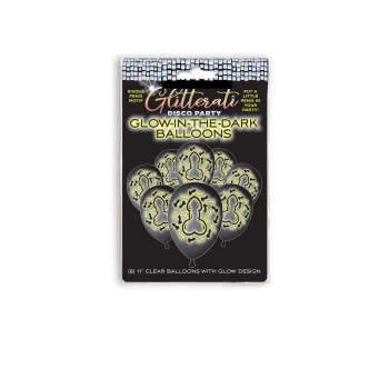 Balony świecące w ciemności Glitterati Disco Glow 8 szt