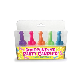 Świeczki imprezowe Super Fun w kształcie penisa 6 sztuk